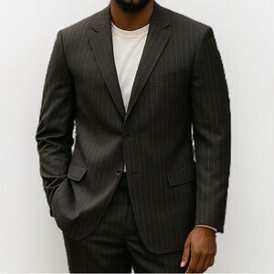 Versace Collection Wool Pinstripe Blazer